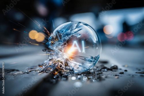 Creative AI Technology bubble concept