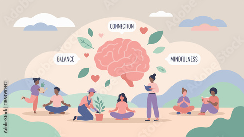 Promoting mental well-being: Mindfulness, balance, and human connection