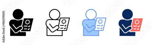 Life Priorities icon set multiple style collection