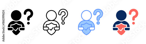 Risk Attitude icon set multiple style collection