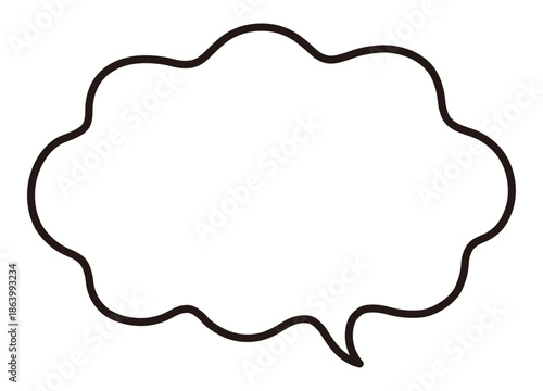 ふわふわなふきだしのイラスト