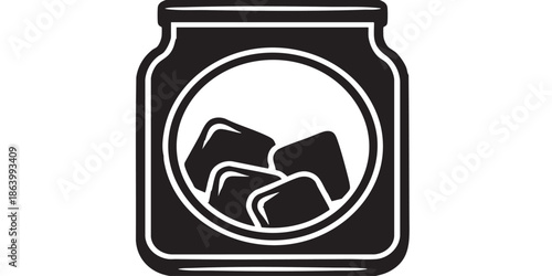 Opened jar of canned fish solid icon, fishery product concept. Vector graphics. Fish container sign on white background, glyph style icon for mobile or web desig