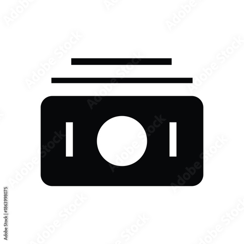 Vintage cassette tape icon design illustration