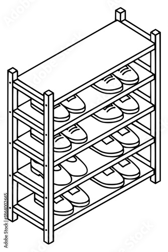 an icon of a rack of donuts, donut, icon, rack, shelf, shoe, against transparent background