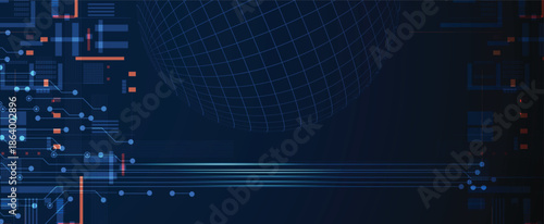 Abstract circuit technology board concept background