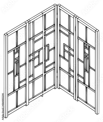 a 3d drawing of a house under construction, 3d, construction, construction site, drawing, house, ladder, sketch, against transparent background