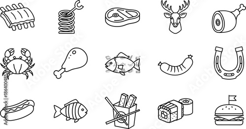 Technology, Password, Crime, Verification, and Digital Threat Outline Graphic