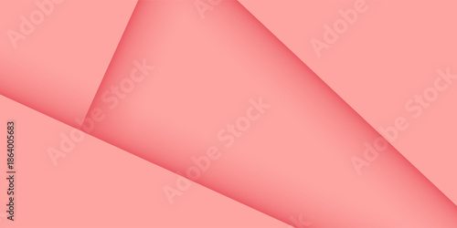 Coral or pink abstract geometric paper background. Color of the year