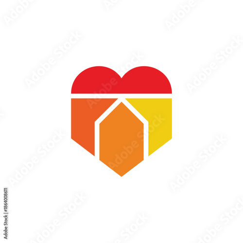 love gift cardboard box symbol colorful vector