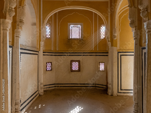 Small windows of the Hawa Mahal in Jaipur