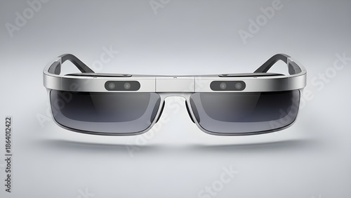 Futuristic smart glasses eyewear with built in cameras isolated on white background for ar concept