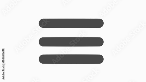 Simple horizontal menu icon for website or app navigation