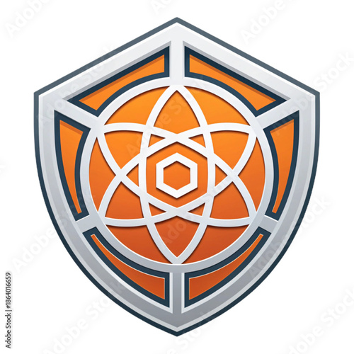 Vector Energy Coil Reactor Emblem with Silver Orange Esports Crest