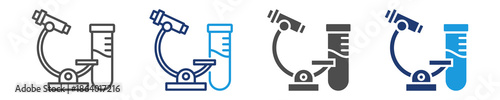 laboratory icon sheet multiple style