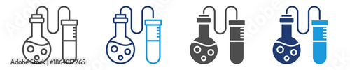chemistry icon sheet multiple style