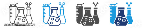 chemical substances icon sheet multiple style