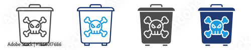 wastebin icon sheet multiple style