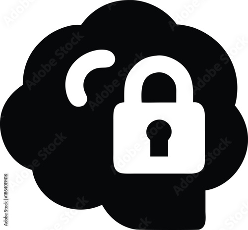 Privacy-Focused Artificial Intelligence Protection Icon