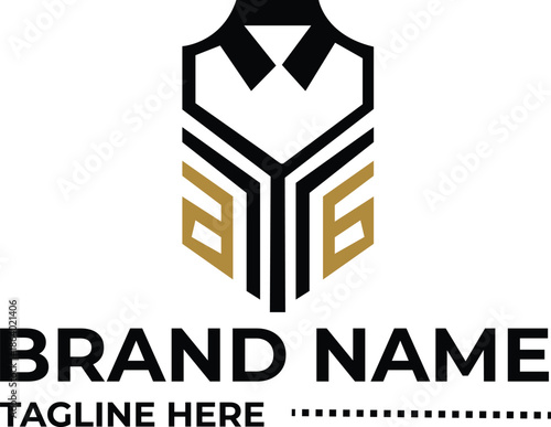 Creative shirt and tie icon for clothing company identity