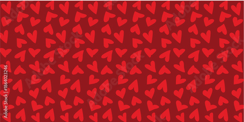 Red geometric background with scattered triangular shapes. Abstract repeating pattern creating energy, motion, and playful rhythm. Modern decorative design ideal for branding, wallpapers, and creative