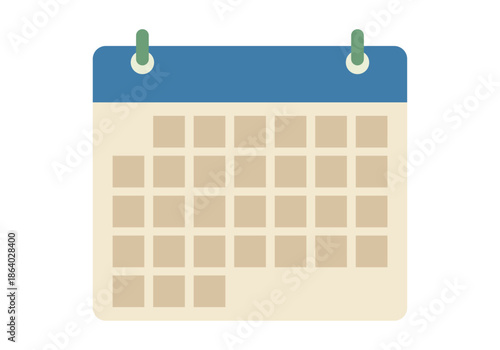 Calendario mensual con cuadrícula vacía y cabecera azul para organización y planificación de eventos