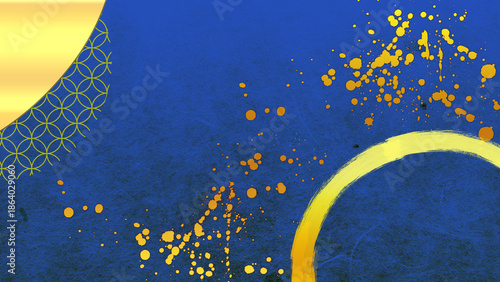 Luxurious gold-leaf Japanese-style folding screen backdrop