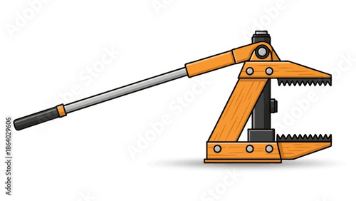 Heavy duty industrial clamp tool illustration.