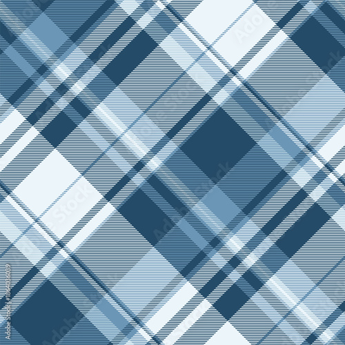 India check seamless tartan, deep background pattern textile. Order fabric vector plaid texture in cyan and alice blue colors.