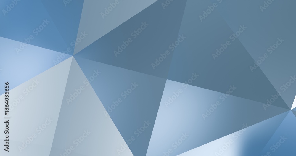 Fototapeta premium Abstract geometric low poly background with blue gradient triangles