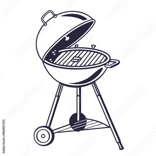 Open grill ready for cooking