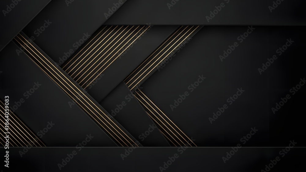 Obraz premium Modern abstract black geometry