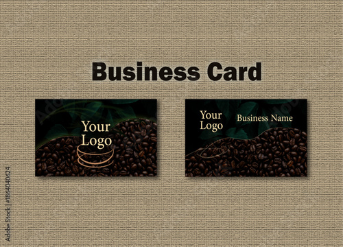 coffee and tea business Card Mockup 