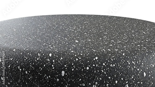Textured black dome with white speckles