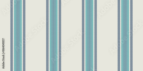 But out textile vector background, indoor stripe vertical lines. Filky pattern texture fabric seamless in white and cyan colors.