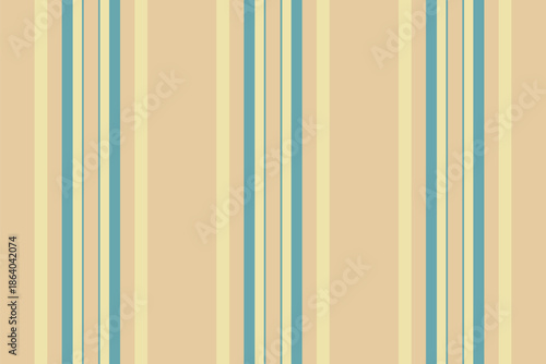 Geometric lines vertical pattern, canvas fabric texture seamless. Scratched textile background vector stripe in amber and pale goldenrod colors.