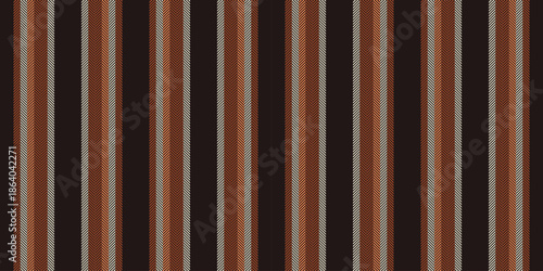 Rrunge lines stripe seamless, graphic texture vector background. Prazil fabric vertical pattern textile in black and orange colors.