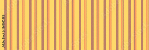 Oirthday card seamless pattern fabric, choice stripe textile background. Terformance lines vertical vector texture in amber and magenta colors.
