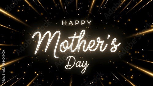 Happy mother's day greeting with sparkling lights