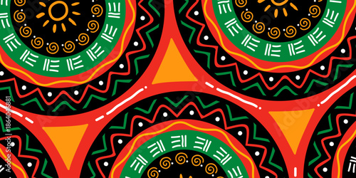 African American Afro pattern design for Black History Month and Juneteenth celebration background. vector illustration