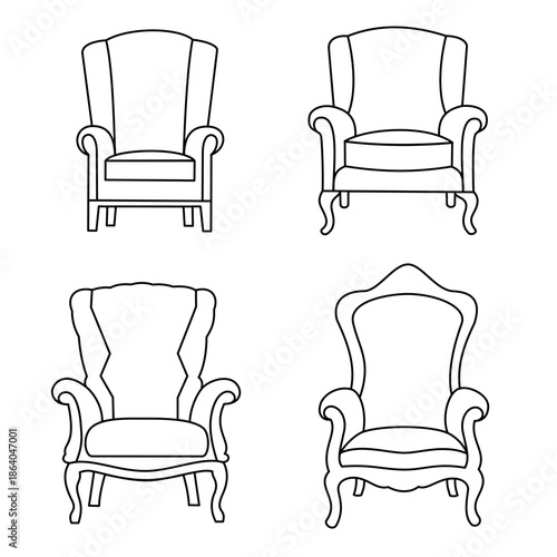set of armchair