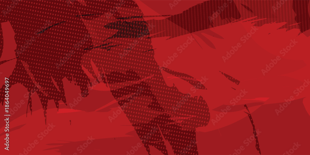 Obraz premium Abstract Rough Red Grunge Texture Design Background with Dots, Halftone Red Color Pattern, Grunge Texture Gradient.