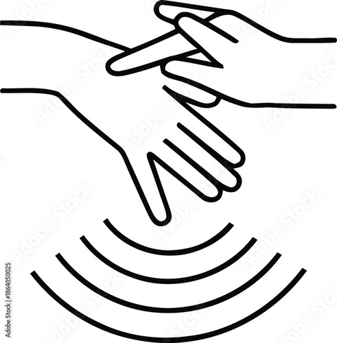 Hand washing line icon vector illustration for hygiene.