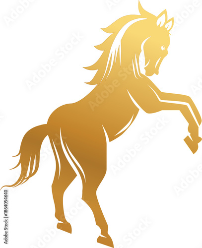 Golden Chinese Horse Imlek Decorative