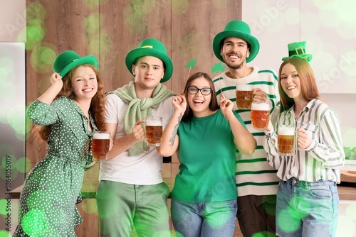 Group of friends with beer ...