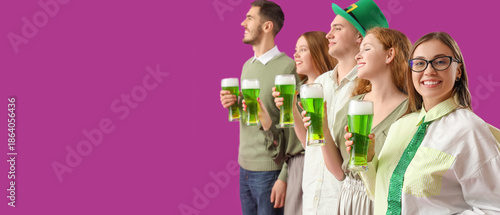 Group of young friends with...
