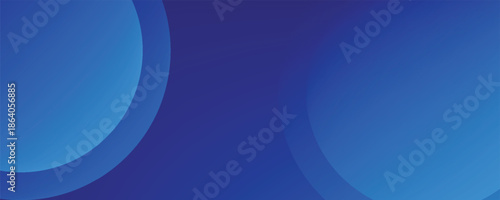 Abstract blue background with circles. Vector illustration