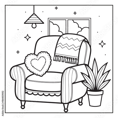 Valentine's Day coloring page