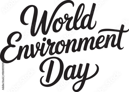 silhouette vector of world environment day lettering