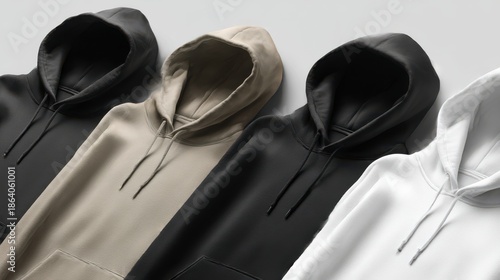 Apparel Flatlay Hoodies Mockup With Generative AI 