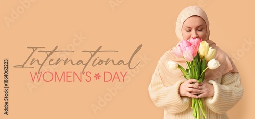 Beautiful Muslim woman with...